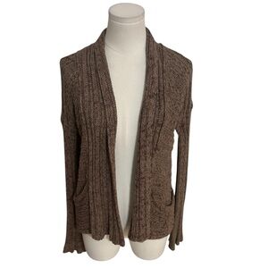 FREE PEOPLE Cable Knit‎ Cardigan Sweater 100% Cotton Chestnut
Brown Size L S M